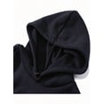 thumbnail image 3 of Men's Solid Color Printed Hooded Sweatshirt With "HAMILTON" Star & Silhouette Graphic Comfortable Soft Long Sleeve Tops Unisex Casual Hoodie, 3 of 6