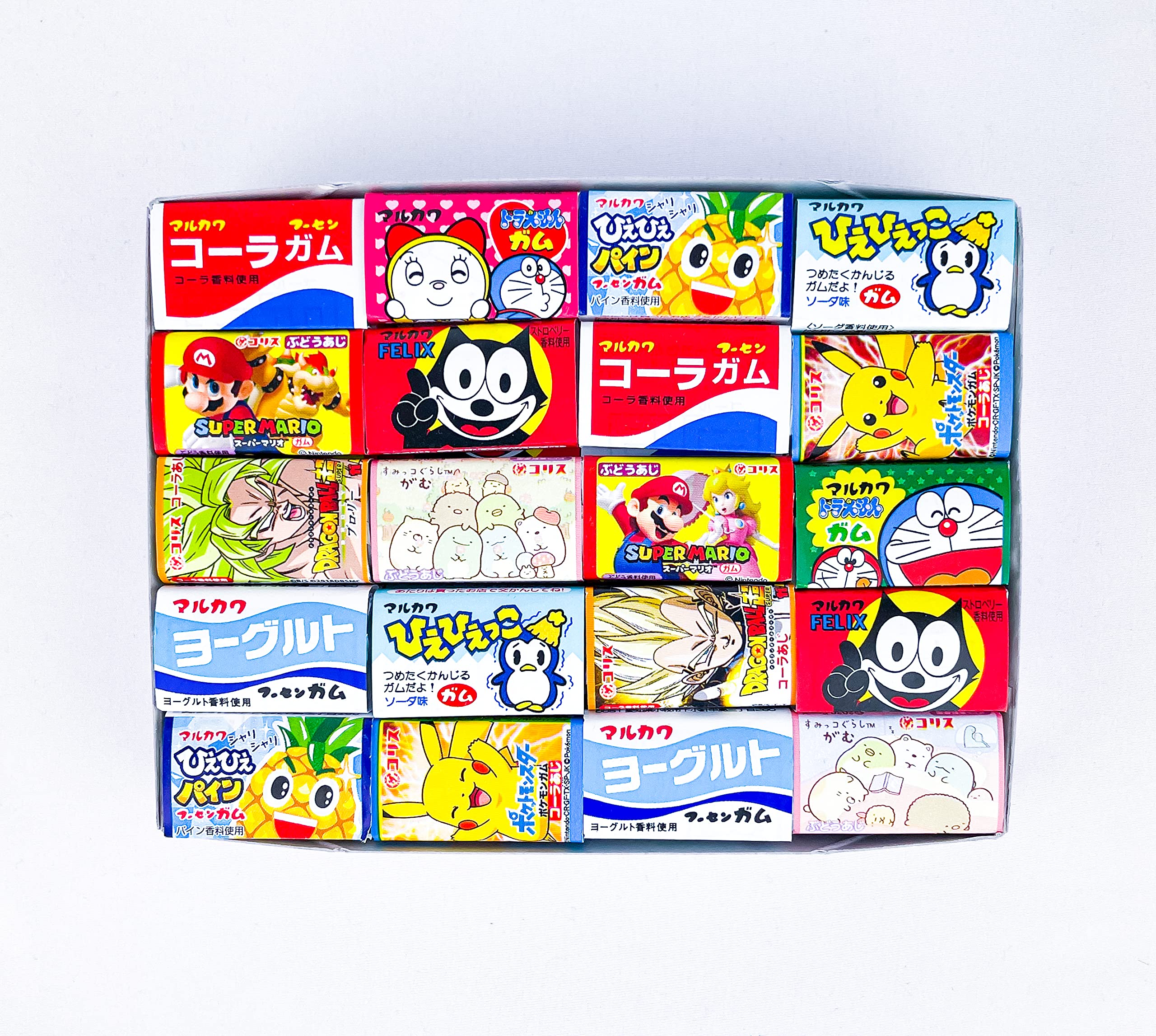 bubblegum mikky ,donalud レトロ ガム包み紙83枚セット Japanese Various Bubble Chewing Gum Assorted Set, 60 Pieces