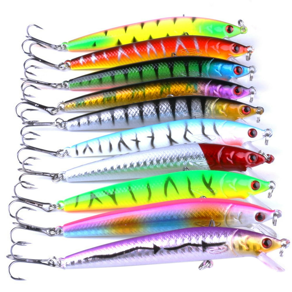 Machinehome Best Choice 10PCS/Set 9.5cm Colorful Fishhook