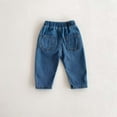 thumbnail image 6 of NAISIBABY Kids Boys Jeans with Pockets, Straight Fit Elastic Waist Cotton Casual Fashion Denim Pants Blue 7T, 6 of 6