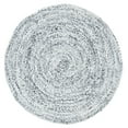 thumbnail image 2 of SAFAVIEH Braided Ophelia Solid Polyester Reversible Area Rug, Ivory/Black, 3' x 3' Round, 2 of 7