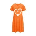 thumbnail image 5 of Amzcrzy Pyjamas pour Femmes Mode Imprimé Cœur Valentines Day Robe Décontractée Confortable à Manches Courtes Chemises de Nuit pour Femmes Valentines Day Cadeaux, 5 of 5
