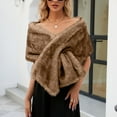 thumbnail image 2 of HJYCHN Elegant Women's Wedding Shawl Long Stole Wrap Scarf for Bridal Attire and Bronze One Size, 2 of 5