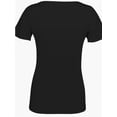 thumbnail image 5 of Women Tops V Neck Shirts Short Sleeve Casual Ribbed Slim Fitted T Shirts for Summer, 5 of 7
