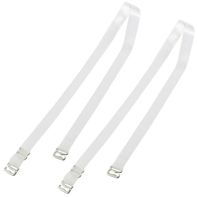 INSPIRE CHIC Metal Hook 1cm Wide Clear Invisible Bra Shoulder Straps Pair
