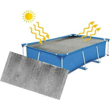 Alinwnia 1Pc Solar Pool Protecting Bubble Heat Insulation Film Swimming Pool For 200x400cm Pools,Anti-Dust Rainproof Rectangular Pool Solar Protector Easy Set
