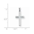 thumbnail image 3 of 14k White Gold Cross Pendant Charm, 3 of 4