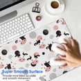 thumbnail image 4 of Long Mouse Pads for Desk,White Cow Dot Pattern Desk Mats on Top Of Desks, Desk Mouse Pad Extra Large with 3mm Non-Slip Base and Stitched Edge for Gaming,Office,Work,Home 31.5"x11.8", 4 of 6