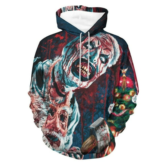 Terrifier 3 Hoodie Unisex 3d Novelty Hoodies Graphic Hoodies Pullover Sweatshirts For Men Women Teen XL