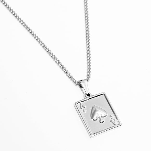 Cadena Colgante CRUZE Carta Plata Hipoalergénico Resistente al agua