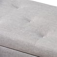 thumbnail image 6 of Baxton Studio Hannah Modern and Contemporary Grayish Beige Fabric Upholstered Button-Tufting Storage Ottoman Bench, 6 of 8