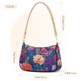 thumbnail image 3 of FORMRS Womens Shoulder Bag with Chain Strap Clutch Purse Cute Tote Handbag, Blooming Flowers Pattern, 3 of 7