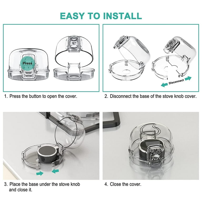 Stove Knob Safety Coves (5 Pack) – Oven Knob Coves Fo