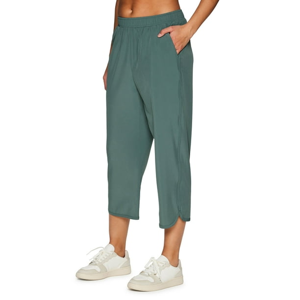 RBX Active Women's Quick Drying Relaxed Woven Capri Pant with Zipper