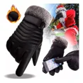 thumbnail image 2 of Guantes De Cuero Térmicos Impermeables Frio Para Moto Bici, 2 of 8