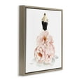 thumbnail image 3 of Stupell Industries Pink Peonies Floral Dress Beauty & Fashion Painting Brown Floater Framed Canvas Art Print Wall Art, 18 x 18, 3 of 9