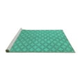 thumbnail image 2 of Ahgly Company Machine Washable Indoor Rectangle Oriental Turquoise Blue Industrial Area Rugs, 5' x 7', 2 of 4