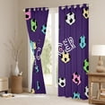 thumbnail image 3 of Homewish Kids Soccer Game Black Out Curtains,Colorful Football Curtains Pack of 2 (42x63 Each),Sport Theme Bedroom Curtains For Boys,Microfiber Bedroom Decor, 3 of 6
