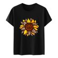 thumbnail image 5 of FVWITLYH Womens T Shirts Womens Oversized T Shirts Loose Fit Crewneck Short Sleeve Tops Summer Casual Blouse Y2K 2024 Basic Tee Black,XL, 5 of 5