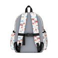 thumbnail image 3 of Fireman and Cloud White Pattern Backpack for School, Cute School Bag with Adjustable Shoulder Straps and Padded Back, 13.4"x11"x4.7", 3 of 5