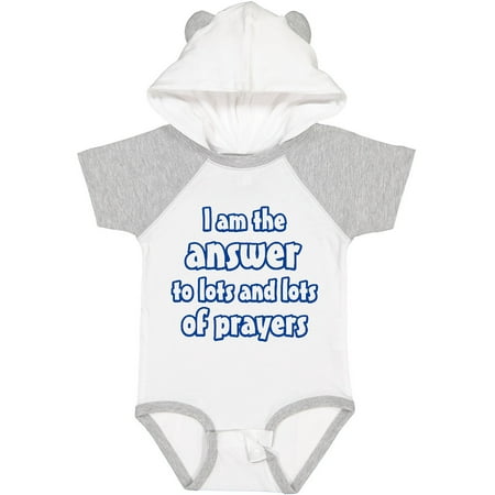 

Inktastic I Am the Answer to Lots and Lots of Prayers Gift Baby Boy or Baby Girl Bodysuit