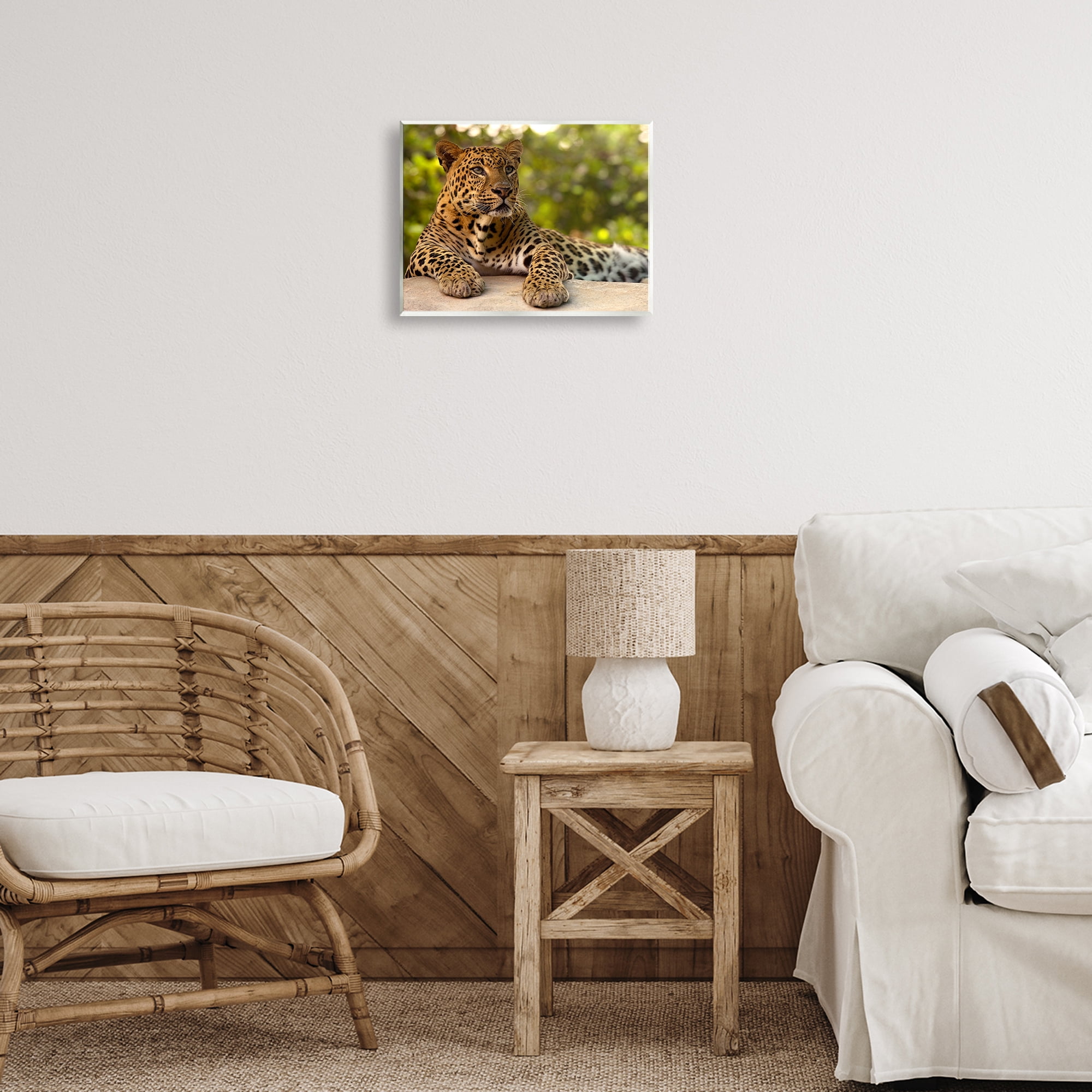 Leopard Gazing Relaxation Wall Plaque Art, design by MJ Photography