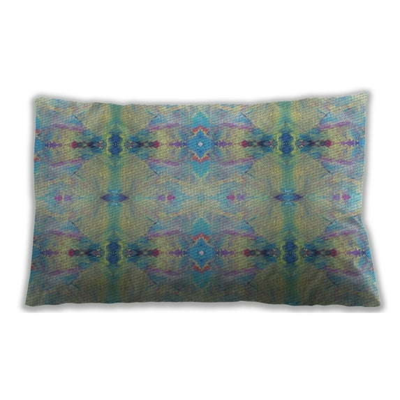 Ahgly Company Outdoor Rectangular Patterned Lumbar Throw Pillow, 13 inch by 19 inch