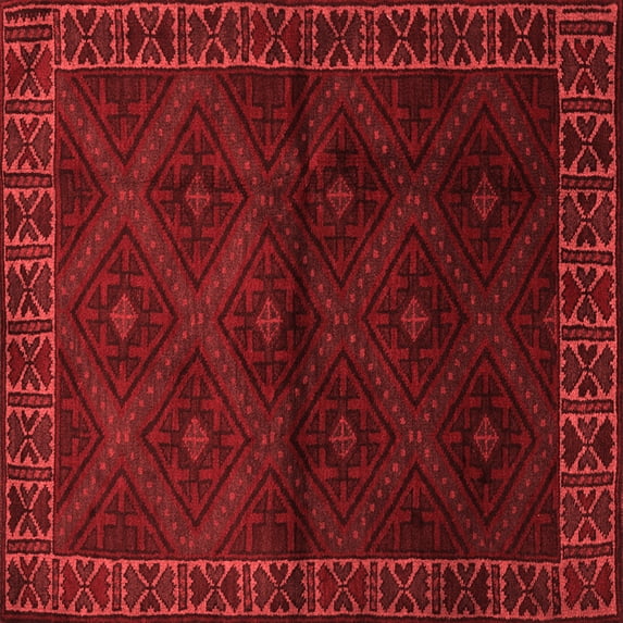 Ahgly Company Indoor Square Persian Red Traditional Area Rugs, 4' Square