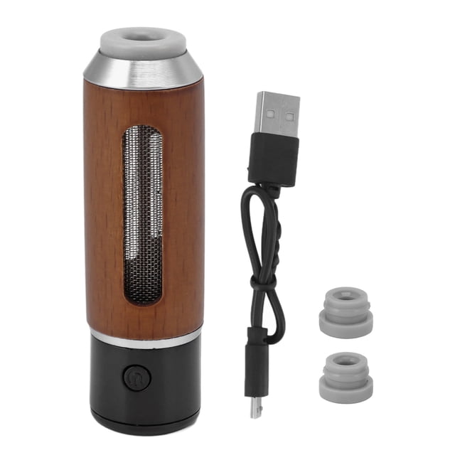 Cenicero portátil de mano para automóvil con encendedor de cigarrillos - Plateado