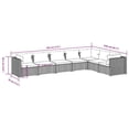 thumbnail image 4 of vidaXL 7 Piece Garden Lounge Set with Cushions Poly Rattan Black, 4 of 5