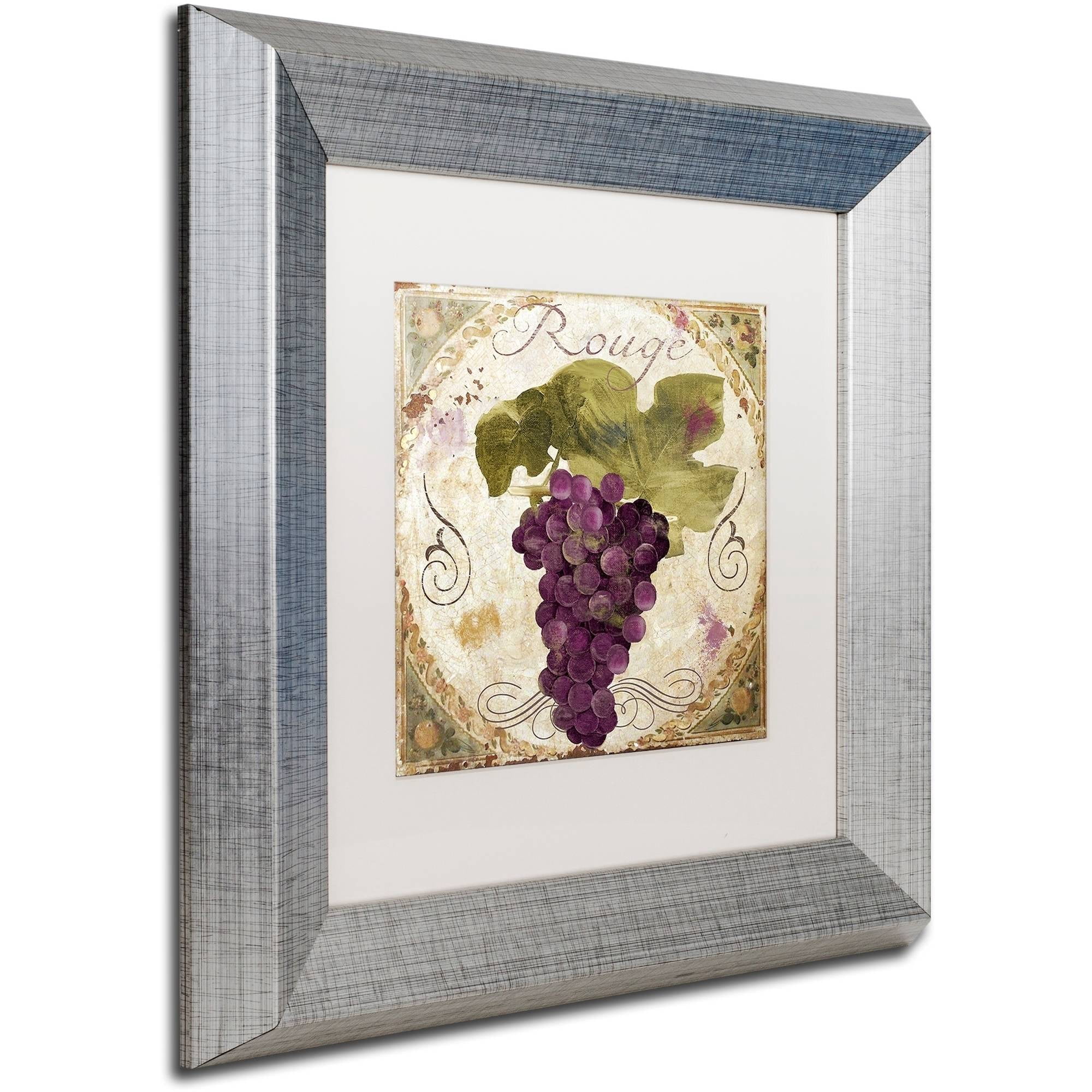 Trademark Fine Art "Tuscany Table Rouge" Canvas Art by Color Bakery White Matte, Silver Frame