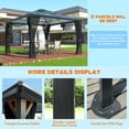 thumbnail image 4 of VEIKOUS 12' x 12' Hardtop Gazebo, Metal Frame Gazebo with 2-Tier Polycarbonate Roof , Gray, 4 of 16