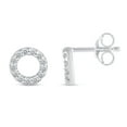 thumbnail image 3 of 1/4 CTW Real Diamond Stud Earrings set in 925 Sterling Silver, 3 of 6