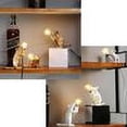 thumbnail image 4 of Lámpara de noche decorativa de resina para dormitorio, luz ambiental blanca, compañera perfecta para la mesita de noche (incluye bombilla) Lámpara de mesa caprichosa con forma de ratón, 4 of 5