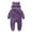 Purple, variant on Ccpelsie Newborn Baby Winter Snowsuit - Bear Outfit Fleece Warm Jumpsuit Romper Hooded Clothes for Infant Girls Boys(Hot Pink,6-9 Months)