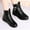 Black, variant on Bnwani Women Boots Footwear Winter Toe Zipper Chunky Ankle Fleece 0 Boot Black Size 6