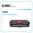 thumbnail image 6 of 414X Toner Cartridge (No Chip) Compatible for HP W2023X 414X W2023A 414A Pro MFP M479fdw M479fdn M454dw M454dn Printer (Magenta, 1-Pack), 6 of 8