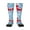 1 Black, variant on Red Funny Crab on Blue Stripe print thigh-high socks, crafted for both men and women with a stretchy, high-opaque design perfect for daily wear