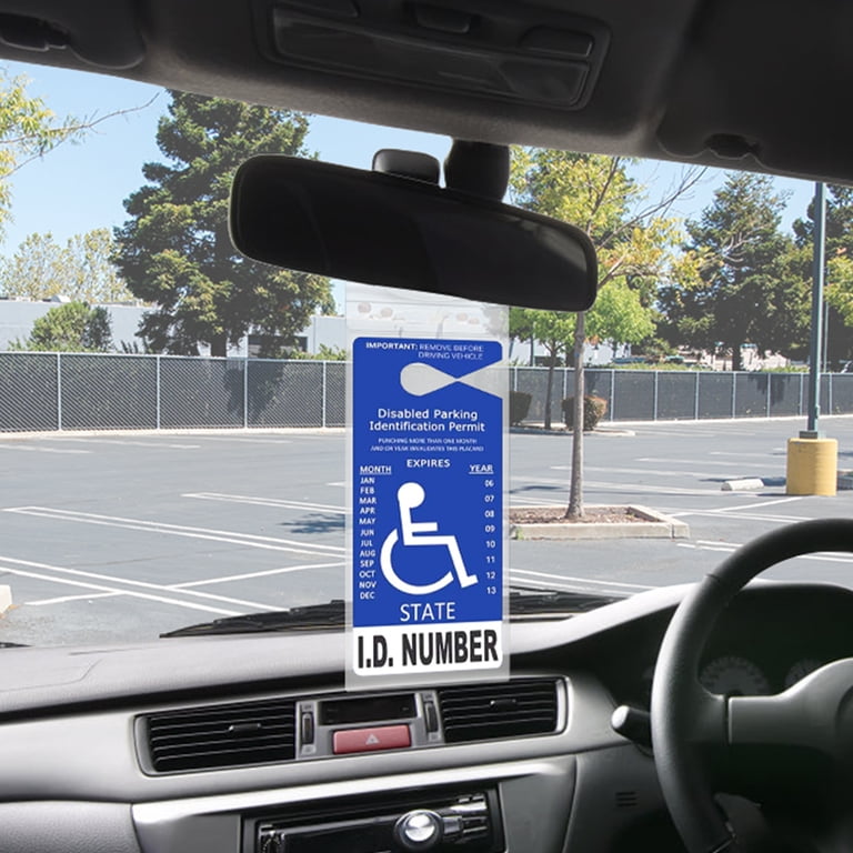Handicapped Placard Holder - Disability Parking Sign Hanger Handicap ...