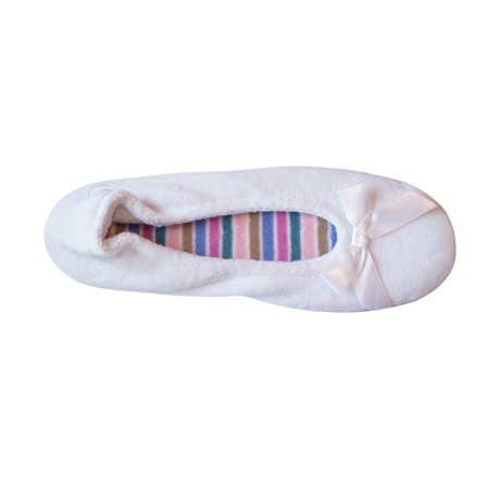 white isotoner ballet slippers