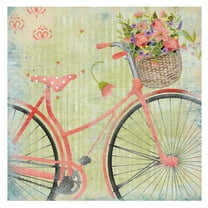 Masterpiece Art Gallery Bicycle Pink By Beth Albert Canvas Art Print 16" x 16"
