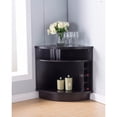 thumbnail image 2 of Benzara Space Efficient Stylish Corner Cabinet, Dark Brown, 2 of 2