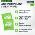 SweatBlock Clinical Protection DRIBOOST Antiperspirant Wipes, 10ct Box