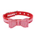 thumbnail image 3 of Classic Rayas Grids Perro Bow Pie ​​Colllar Correa Strap Hebilla Ajustable PU Suministros PET Suministros Cat Gatten Collor Collor Cuerda Jooan Modelo, 3 of 4