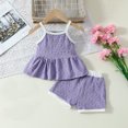 thumbnail image 2 of Tkrady Toddler Outfits for Girl Summer New Sleeveless Vest T Shirt Tops Shorts Set, Sizes 0-4 Years, 2 of 7