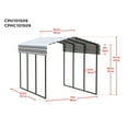 thumbnail image 5 of Arrow 10 x 15 x 9 ft Charcoal Carport, 5 of 20