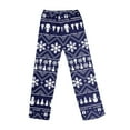 thumbnail image 4 of Adult Fashion Christmas Print Casual Pants with Drawstring Elastic Waist, Comfortable Sleepwear and Loungewear Trousers for Home Use,Royal Blue,2XL, 4 of 6