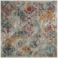 thumbnail image 6 of SAFAVIEH Madison Ognen Overdyed Geometric Area Rug, Light Grey/Fuchsia, 4' x 6', 6 of 9