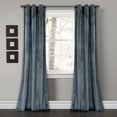 thumbnail image 1 of Prima Velvet Solid Room Darkening Window Curtain Slate Blue Set 38X84, 1 of 5