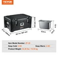 thumbnail image 2 of VEVOR Insulated Food Pan Carrier, 36Qt Capacity, Stackable Catering Hot Box with 3 Stainless Steel Pans,Top Load LLDPE Food Warmer with Elastic Side Handles and Buckles, 2 of 9
